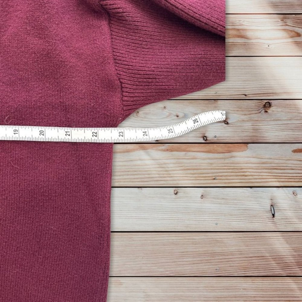 Evolution By Cyrus Maroon Turtle Neck Sweater Med… - image 4